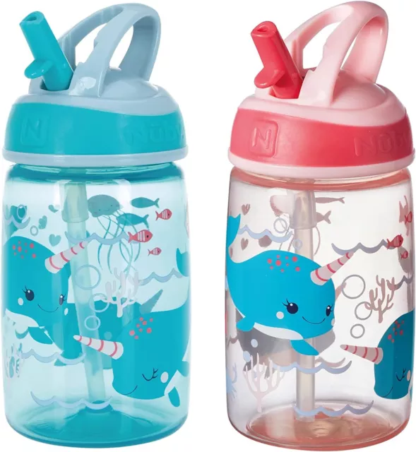 Nuby Mighty Swig Water Bottle - No Spill Active Toddler Sippy Cup  360 ml / 12 o