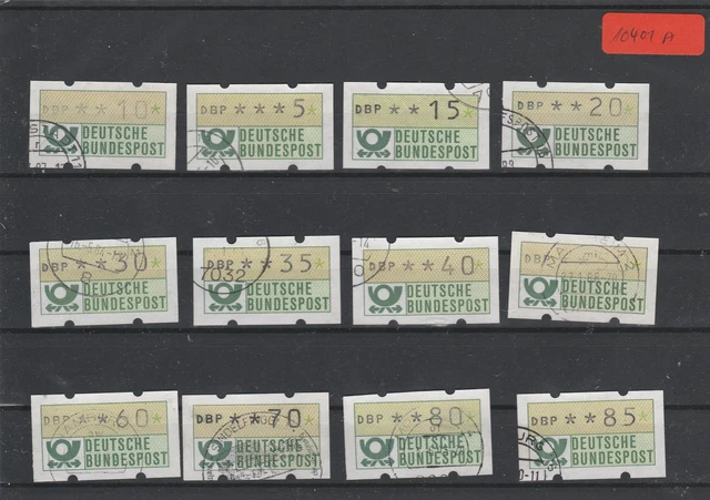 Deutschland   Automatenmarken  Posten/Lot  gestempelt 12x  MiNr. 1