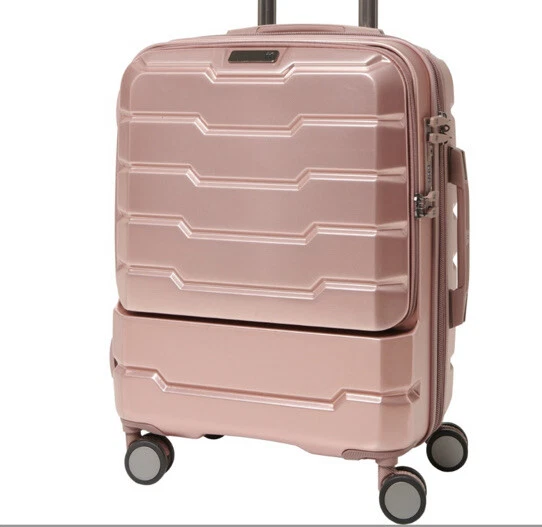 IT Luggage 19” Metallic Pink Expandable Spinner Carry-On Suitcase TSA Lock NWT