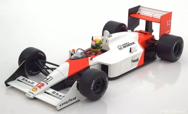 MCLAREN HONDA MP4/4 1988 JAPAN GP Ayrton Senna Model Car by IXO PREMIUM X  1/18