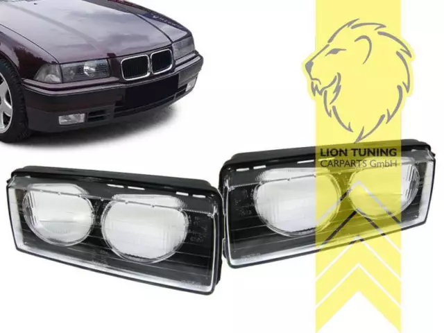 Streuscheibe Scheinwerferglas Set für BMW E36 Limousine Touring Coupe Cabrio