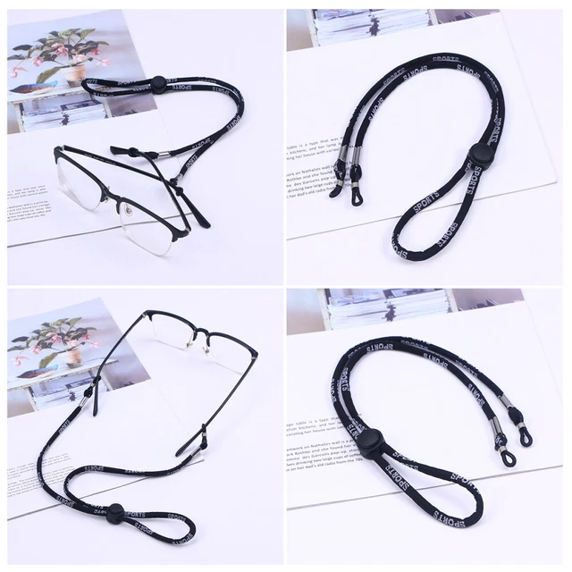 4 PIEZAS Gafas Deportivas Cuerda Fijas Antideslizante Cinturón Anti-Perdido