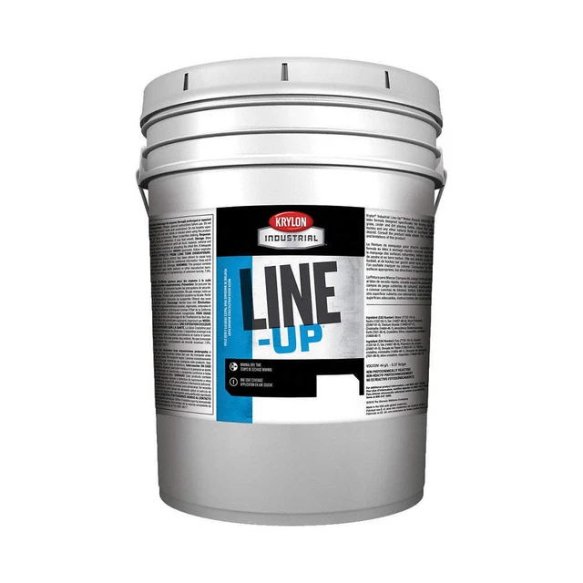 KRYLON INDUSTRIAL K51130404-20 Striping Paint,5 gal,Athletic White