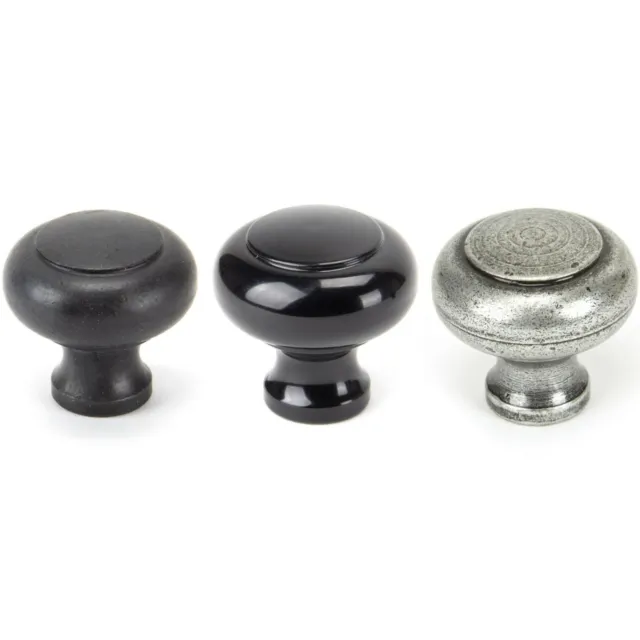 From The Anvil Cabinet Cupboard Door Drawer Regency Knobs Beeswax Black Pewter