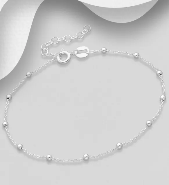 Italian Elegant Bracelet Hallmark 925 Sterling Silver Length 17.25cm to 20cm