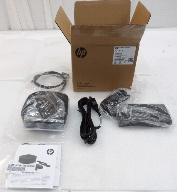 HP USBC UNIVERSAL Dock G5 Docking Station Black w/Power Supply EUR 83