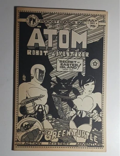 ATOM ROBOT ADVENTURER #1 Comic Fanzine Pulp Mania Juli 1976 Gary Terry ...