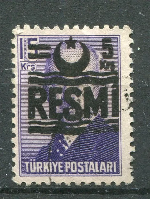 Turchia Turkiye, 1955, Francobollo Servizio 30, Resmi , MNH, VF Annullato Stamp