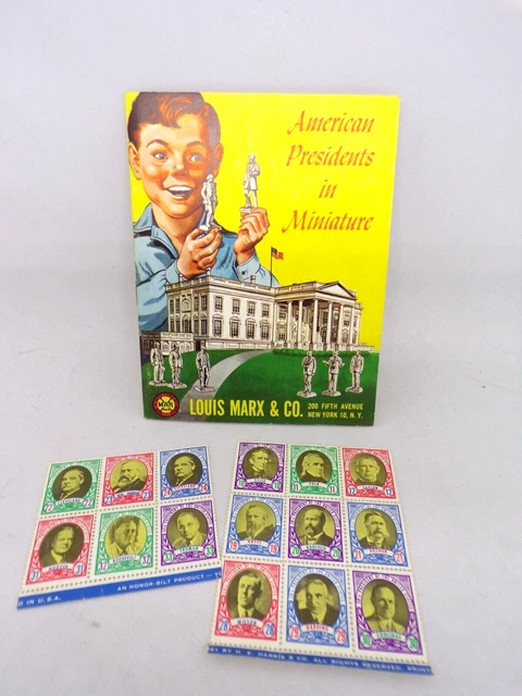 Vintage 1950's Louis Marx American Presidents in Miniature Booklet Pamphlet