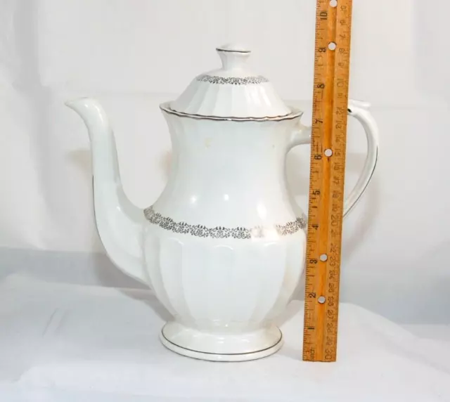 JG Meakin classic white ceramic teapot server 32 oz 3