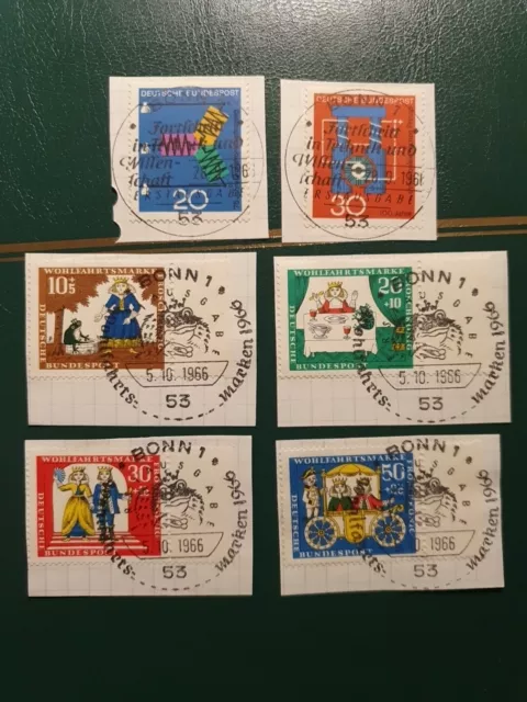 Bund/BRD Lot 1966 ESST Wohlfahrt MiNr. 521-526 gestempelt "ee"| TOP und RAR!