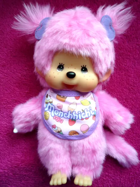 Original Sekiguchi Monchhichi  " MÄDCHEN " - in Rosa-Pink, 20 cm -