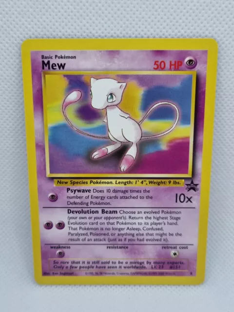 Pokemon Card - Mew #8 Black Star Promo Set WOTC - Rare NM + Free Postage