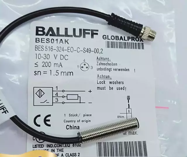 For BALLUFF BES 516-324-EO-C-S49-00,2(BES01AK) Inductive Standard Sensors PNP