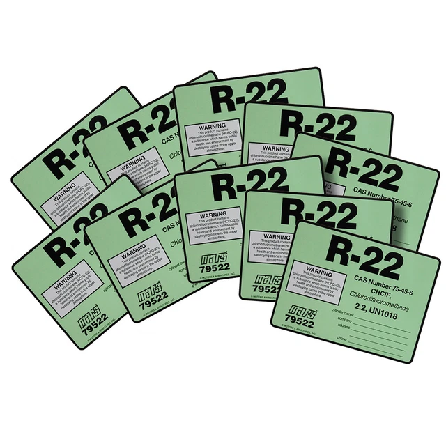R-22 / R22 Label # 79522 , Pack of (10)