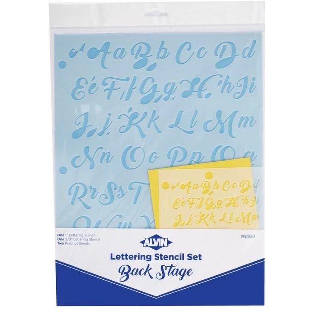 4PC LETTER NUMBER STENCIL Kit Plastic Stencils Lettering Art Template