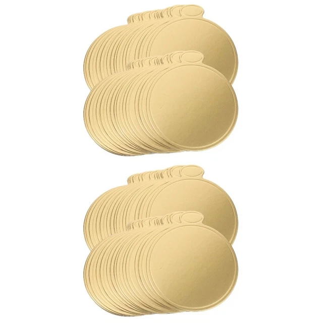 100 pz vassoi vassoi vassoi di cartone tavola per torte oro per cottura torte