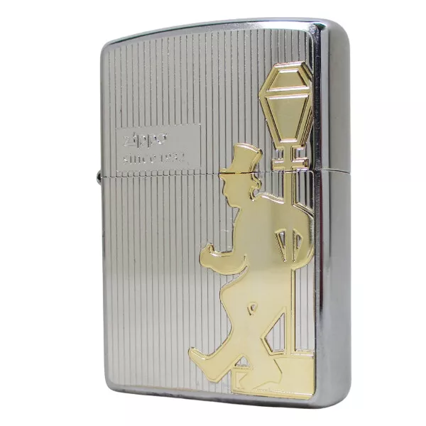 Zippo Oil Lighter Metal Combination Plate 200P-DRK Drunk Silver Regular Case