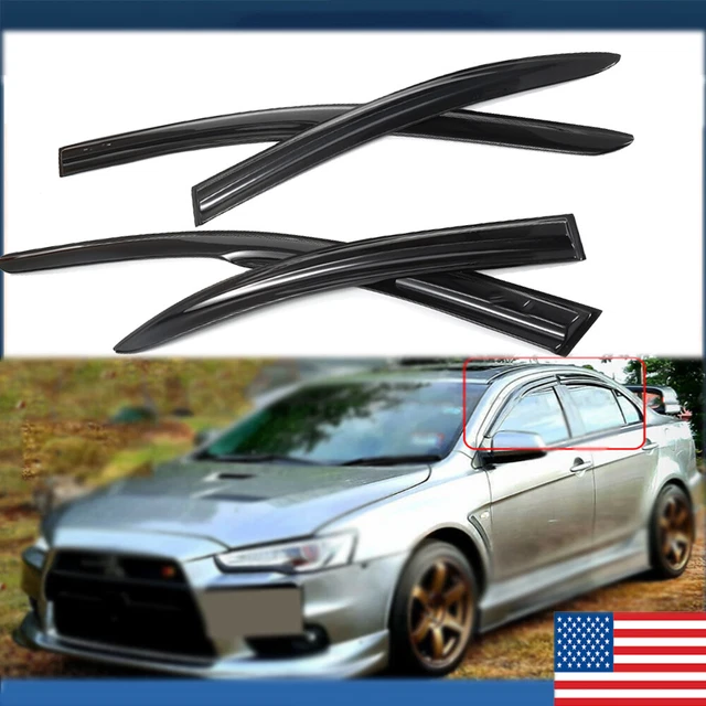 FOR 20082017 MITSUBISHI Lancer EVO X JDM Mugen Style Window Visors