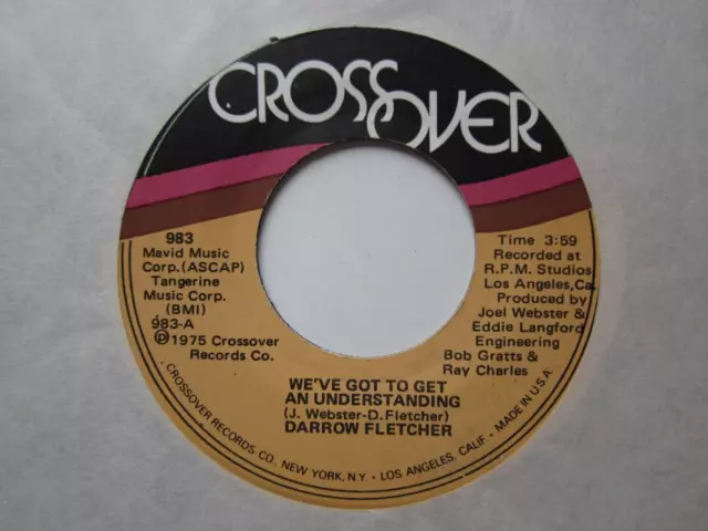 Soul Modern Rare Groove Funk 70s 7"-Darrow Fletcher-This Time/We've Got To Get A