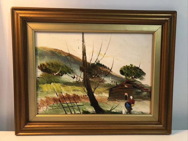 Tableau Huile Sur Toile - Paniers De Crabes - Signature à Identifier - XXème