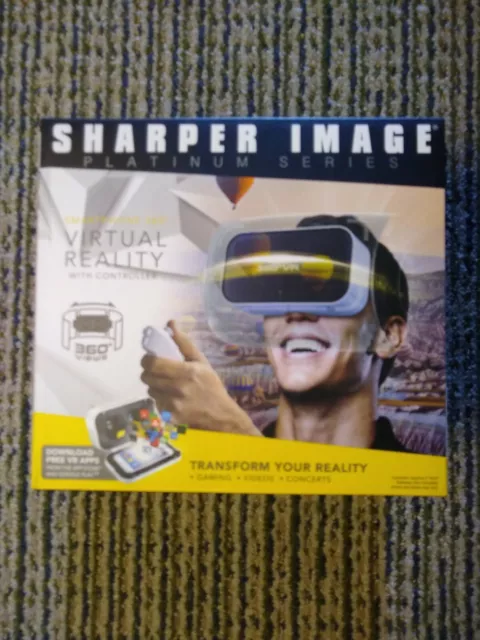 Sharper Image Smartphone 360 Virtual Reality Headset, White