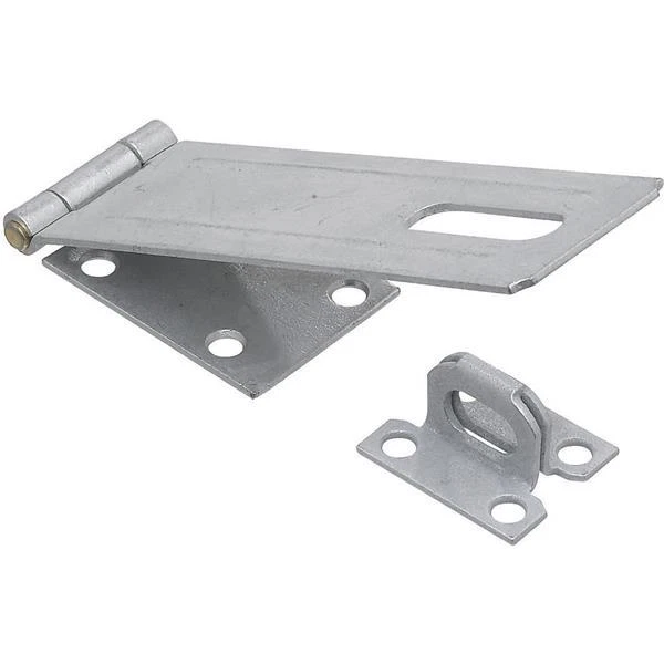 2 Pk Galvanized Steel 6" Door Cabinet Trunk Nonswivel Safety Hasp N102780