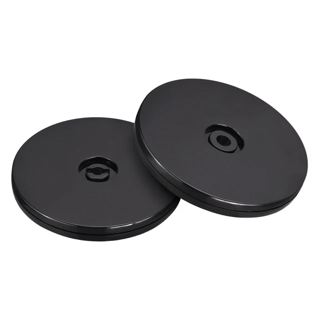 4" Giratorio Soporte con Acero Bolas Rodamientos Lazy Susan Base, Negro 2pzs