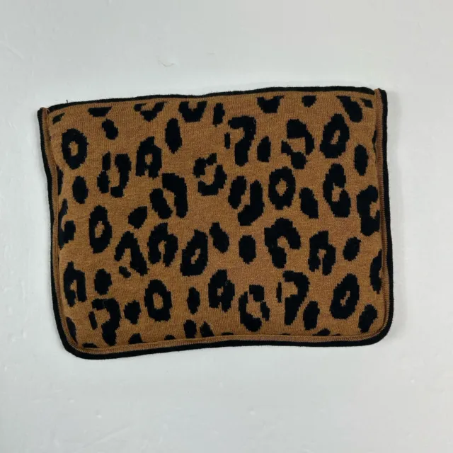 Chico's Leopard Print Travel Cosmetics Accessories Soft Bag Zip Pouch 2