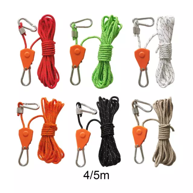 Rope Hanger Ratchet Heavy Duty Fast Locking Reflective Grow Light Rope Hanger