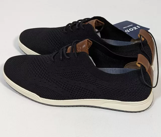 IZOD FLYAWAY MENS Size 8 Navy Black Shoes Knit Casual Comfort Low Top ...