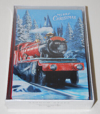 Hallmark Paper Wonder 8ct 3-D Harry Potter Hogwarts Express Christmas Cards
