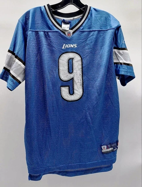 Teen's NFL REEBOK Blue #9 Jersey Top L