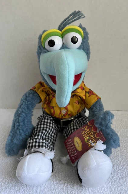 Vintage NEW W/Tags GONZO MUPPET SHOW Plush Jim Henson Sababa Toys Pepper Shirt