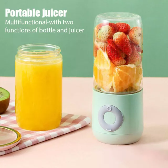 Portable Electric Fruit Juicer Smoothie Blender Usb Rechargeable Travel Bottle