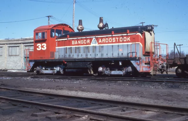 Duplicate  Train Slide Bangor Aroostook  SW-9 #33 04/1979 No Maine Jct