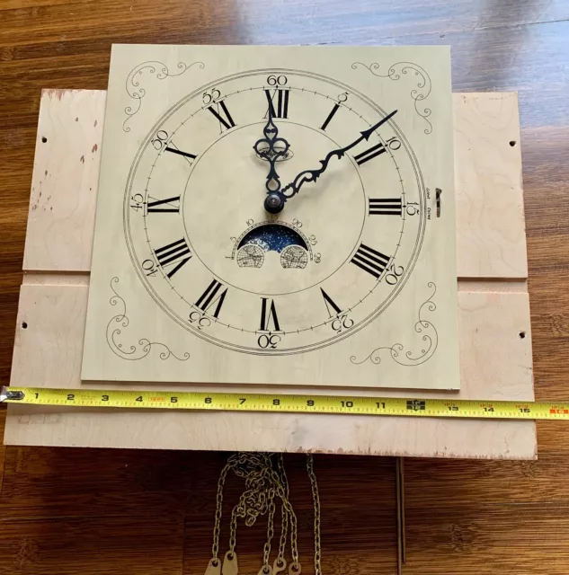 Vintage/Antique Completed Grandfather Clock Movement For Parts/Project.