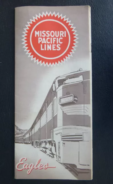 1961 9/24  Missouri Pacific Lines railroad railway time table map Route Eagles