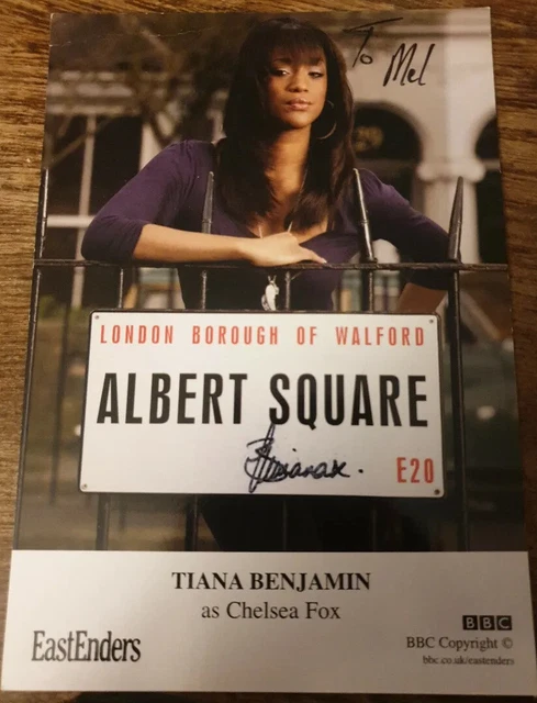 BBC EastEnders Chelsea Fox Tiana Benjamin Hand Signed Cast Card Autograph
