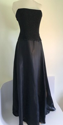 Y2K Party Prom Ballgown Black Scott McClintock Beaded Genie Dress Long Size 10 S