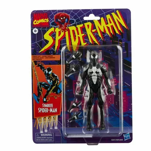 Spider-Man Retro Marvel Legends Symbiote " BLACK SUIT" Spider-Man 6" AF HASBRO