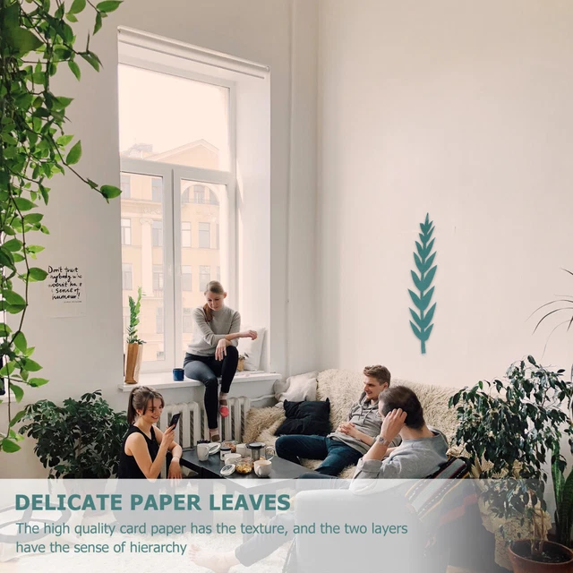 Paper Decorative Flowers Leaves Artificial Vine Wall Decals 2