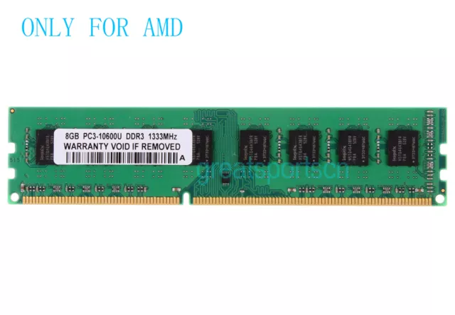 RAM 8GB DDR3 1333MHZ PC3-10600 240pin 1.5V DIMM Desktop AMD Motherboard Memory