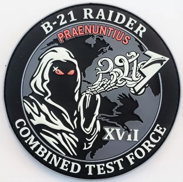 USAF CTF Combined Test Force B-21 Raider Stealth Bomber Glow in the Dark Patch