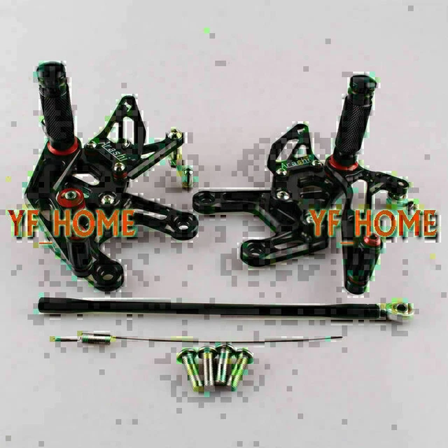 Set Piedini Posteriore Moto Nero Per Kawasaki Ninja ZX10R 2015