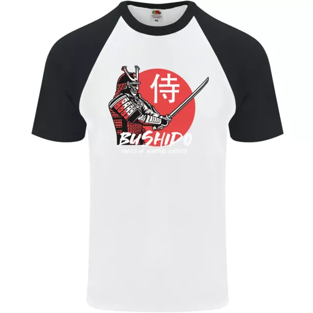 Bushido Samurai Warrior Sword Ronin MMA Mens S/S Baseball T-Shirt