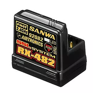 Sanwa Receiver RX-482 4 chanels 2,4gHz FH4 SSL Telemtry Built in Antena