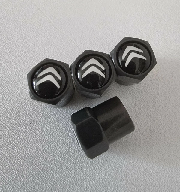 CITROEN ABS PLASTIC Wheel Valve Dust caps all models Black 10