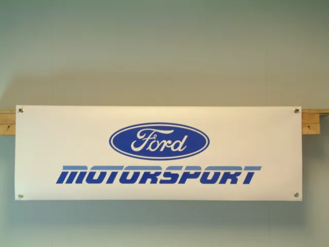 Ford Motorsport 90s banner Classic Car Show Workshop Garage display