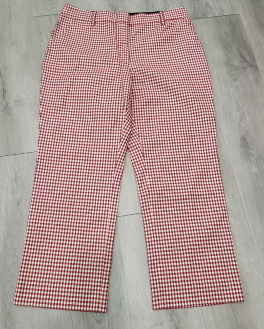 Derek Lam 10 Crosby Galen Plaid Straight Pants Size 12